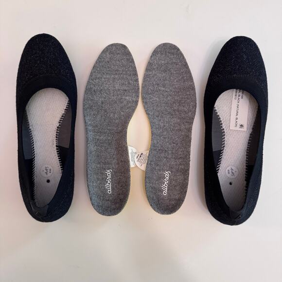 Allbird Shoes Womens US10W Black Natural Merino Wool Knit TreeBreezer Flat - Picture 11 of 12